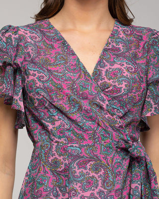 Vestido midi bohemio con estampado paisley