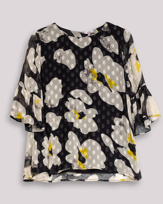 Blusa manga corta estampado floral