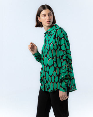 Camisa estampada Victoria verde