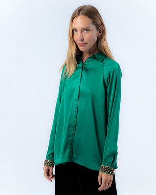 Blusa seda verde