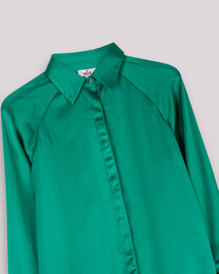 Camisa Cecilia Seda Verde