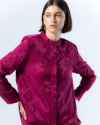 Chaqueta Verónica Jacquard Fucsia