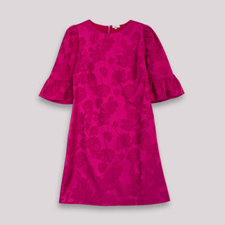 Vestido Verónica Jacquard Fucsia