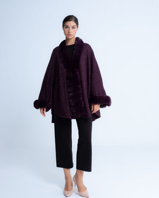 Poncho lurex Petra Morado