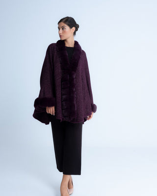 Poncho lurex Petra Morado