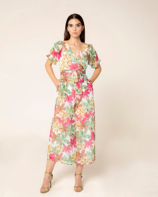 Imagen promocional de mono estampado floral zanzibar