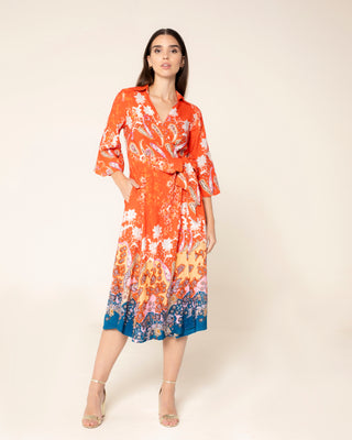 Foto representativa de vestido kimono floral havana