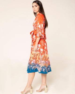 Imagen promocional de vestido kimono floral havana